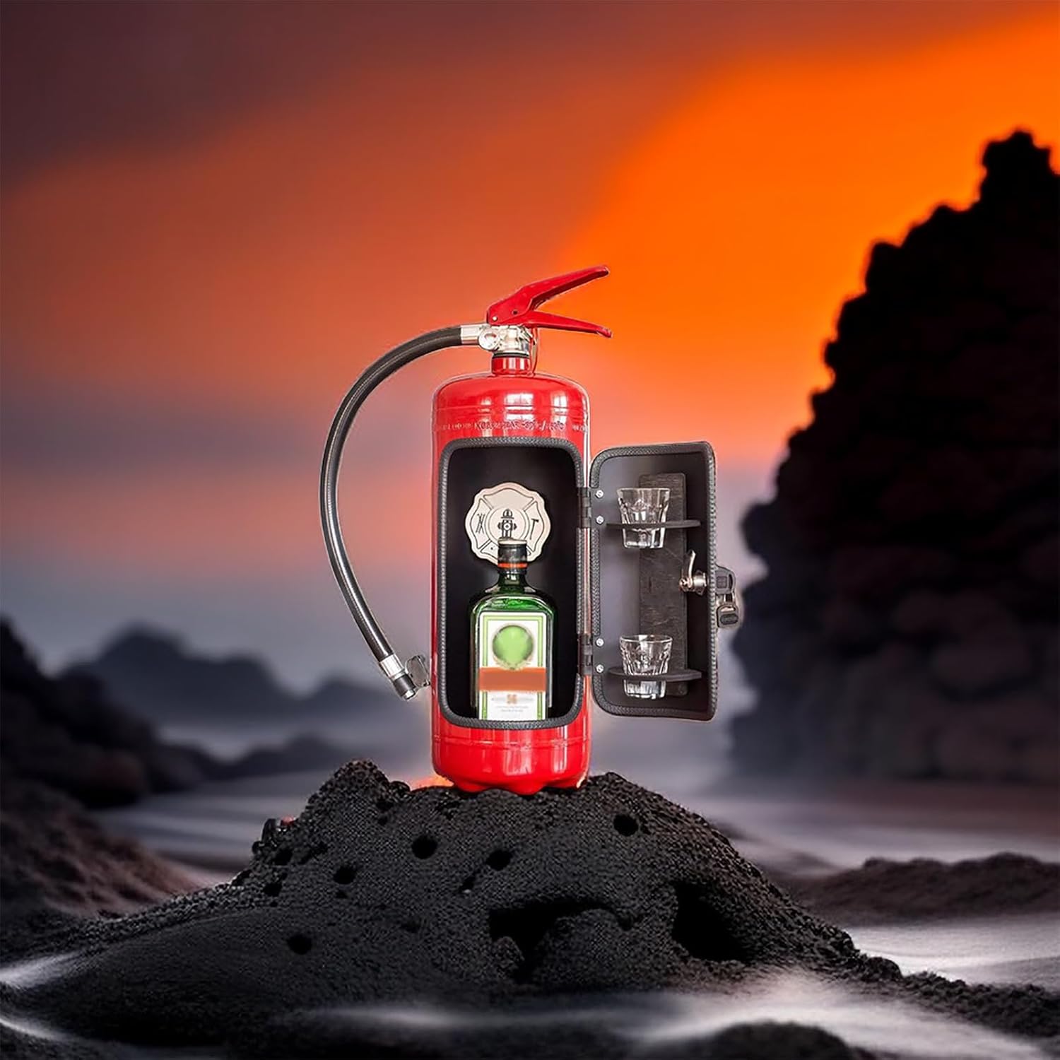 ERICAT Fire Extinguisher for Boat, Fire Extinguisher Mini Bar, Structural Design and Realistic Appearance, Can Prevent Re-Ignition, Easy to Carry and Store, for Firefighters, Whiskey Lovers