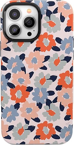 Casely Funda para iPhone 13 Pro Max  Compatible con MagSafe  Campo de flores  Funda floral pastel