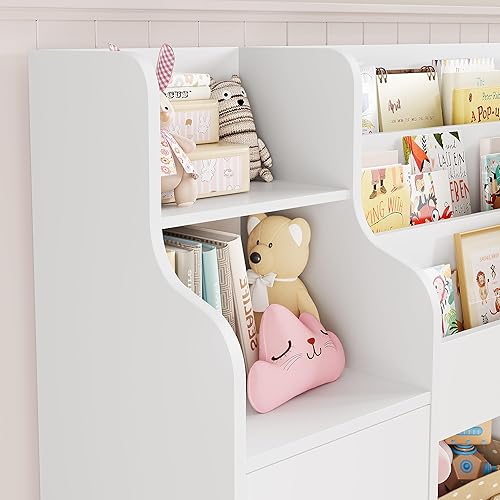 Miniatura 6 de FINETONES Organizador de almacenamiento de juguetes, organizadores grandes de juguetes y almacenamiento con 8 cubos de almacenamiento y 2 cajones