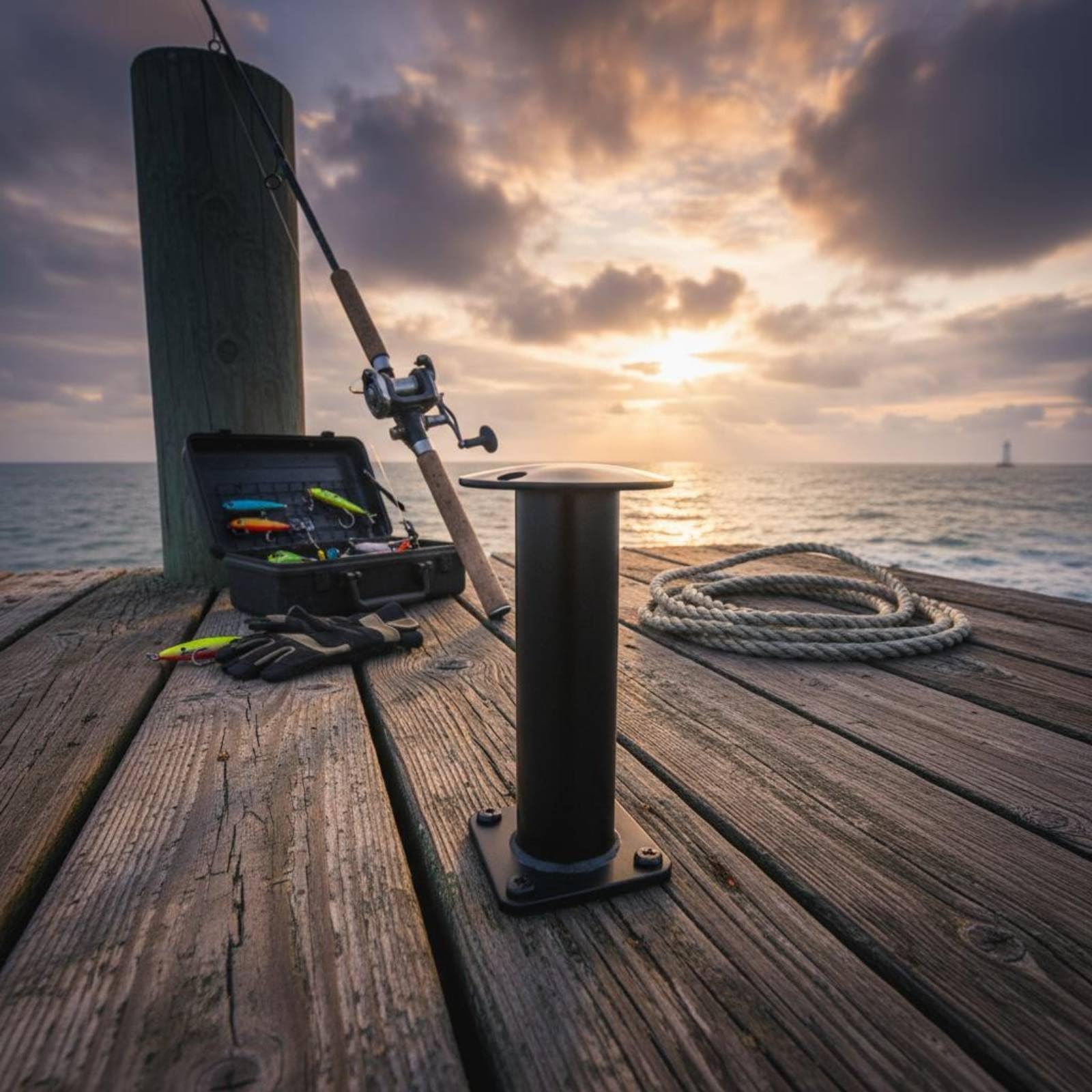 Portacanne da Barca Portacanna Supporto Staffa Tubo Acciaio Inox PVD Superficie Liscia Facile da Pulire Resistente a Uso Frequente in Mare Adatto per , Nero