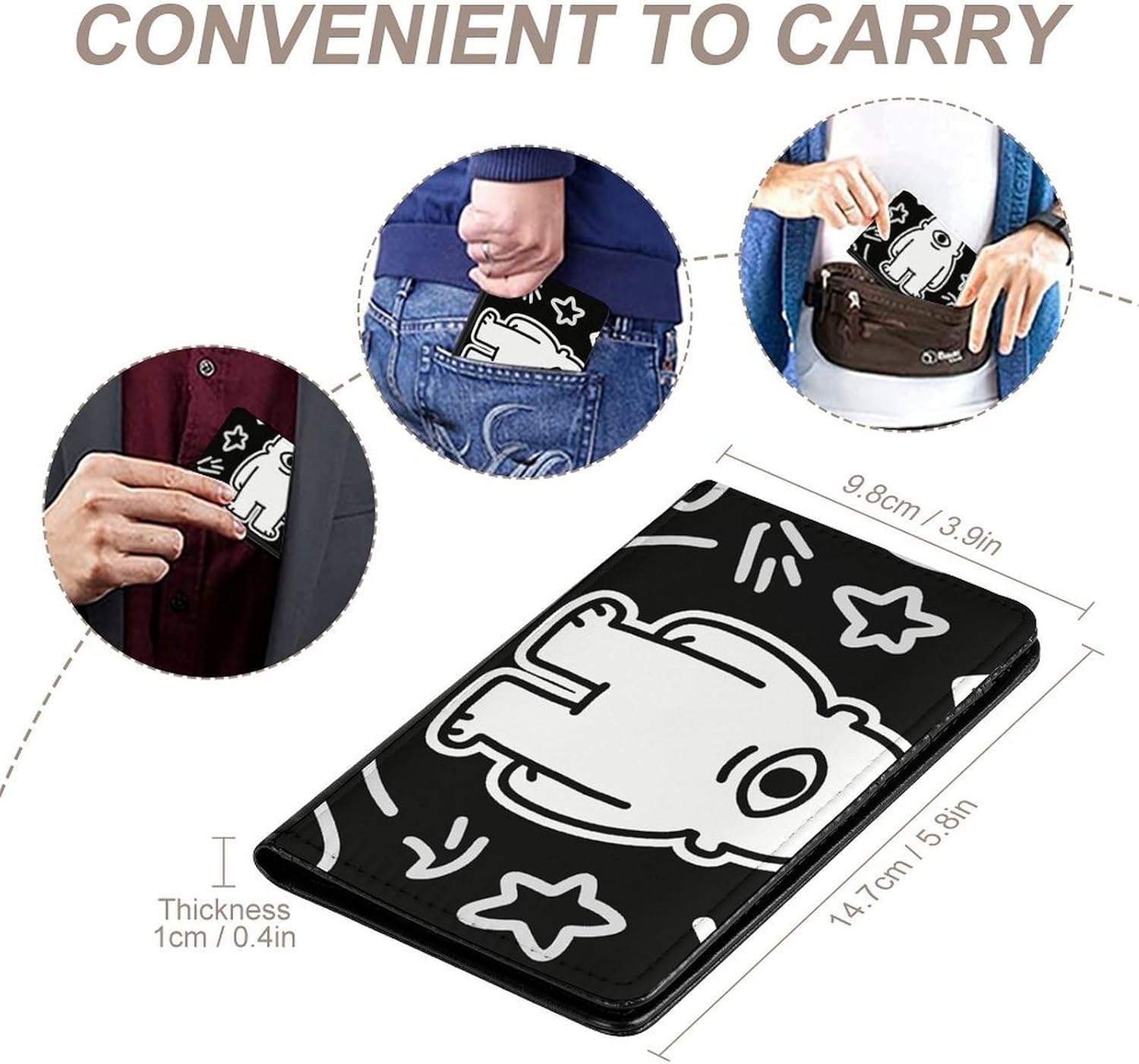 Funny One-eyed PU Leather Passport Holder image 4