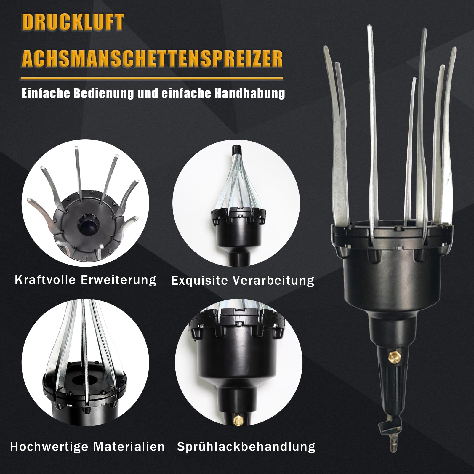Expandeur Soufflet de Cardan, Expandeur de Soufflet Outil Ecarteur Soufflet de Cardan Métal ABS Pneumatique 72‑130 Psi Arbre de Transmission Universel Extenseur de Soufflet CV