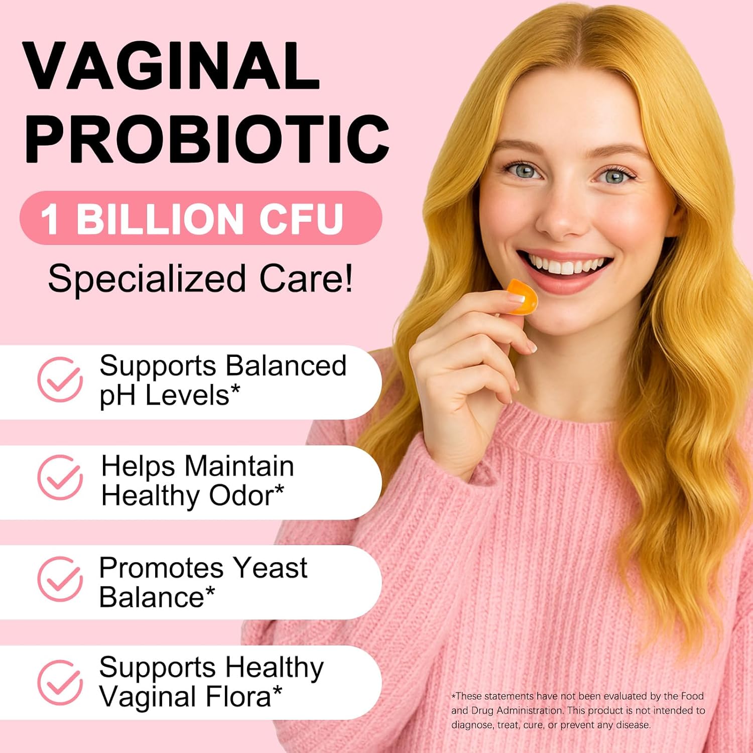 Premium Feminine Balance Gummies, Pineapple Gummies for Women ph, Supports Vaginal Flora, Balances Ph Levels, Boosts Immune Defense, Vegan, Gluten-Free - Hawaiian Pineapple - 60 Count - Image 4