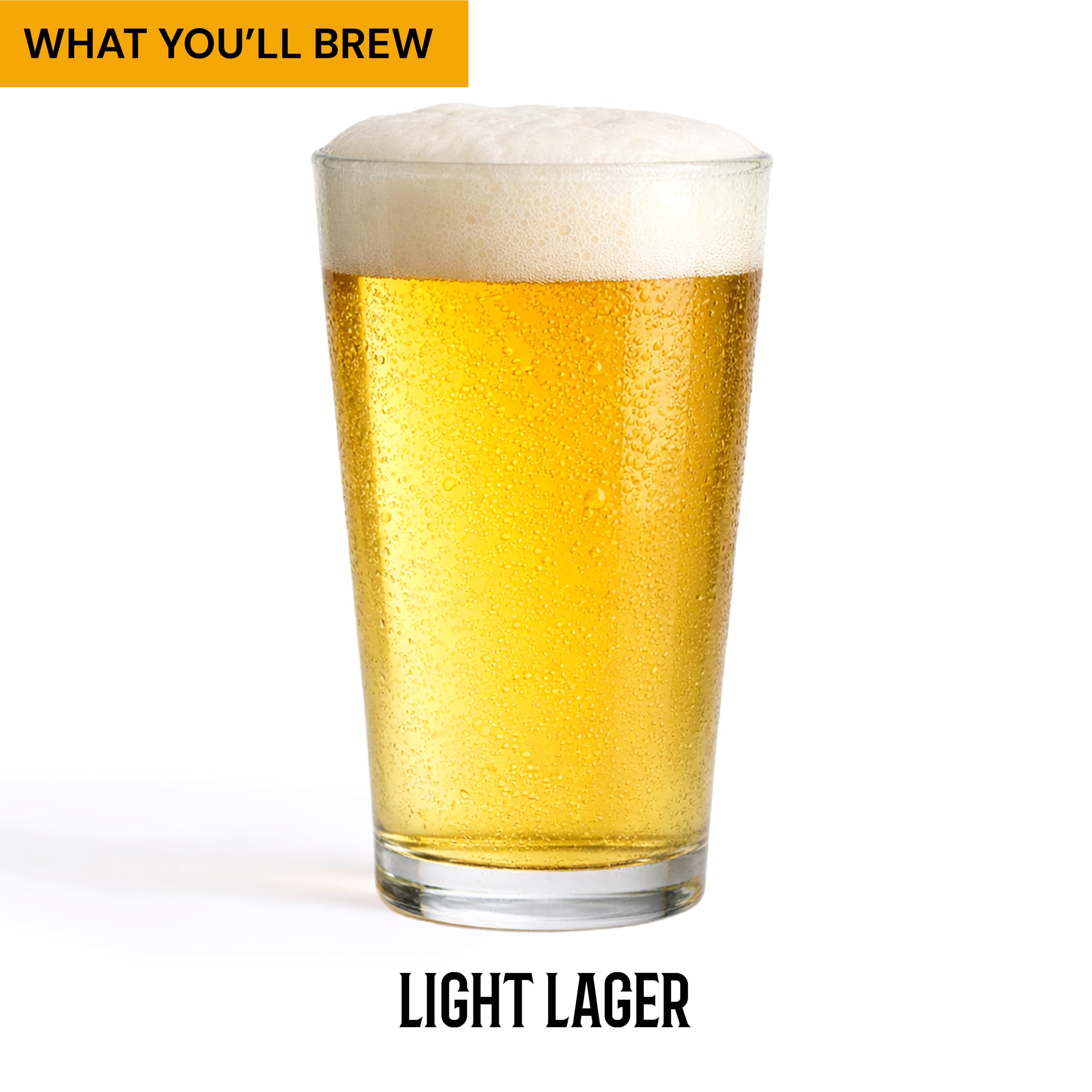 Craft A Brew Lekki - Craft Lager - Zestaw do robienia piwa - Zrób własne piwo rzemieślnicze - Kompletny sprzęt i materiały - Zestaw startowy do domowego warzenia - 1 galon