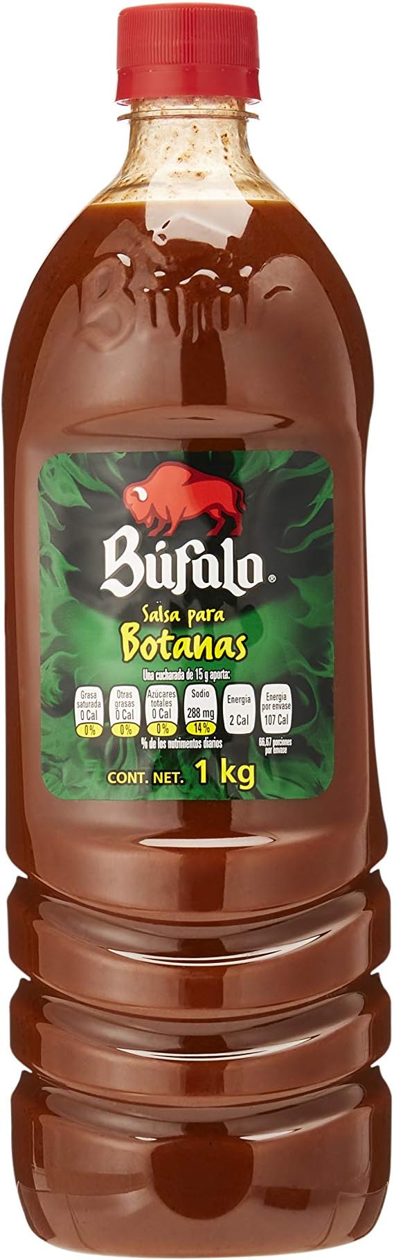 2 x BUFALO SALSA PICANTE - BUFALO HOT SAUCE 1kg Made in Mexico