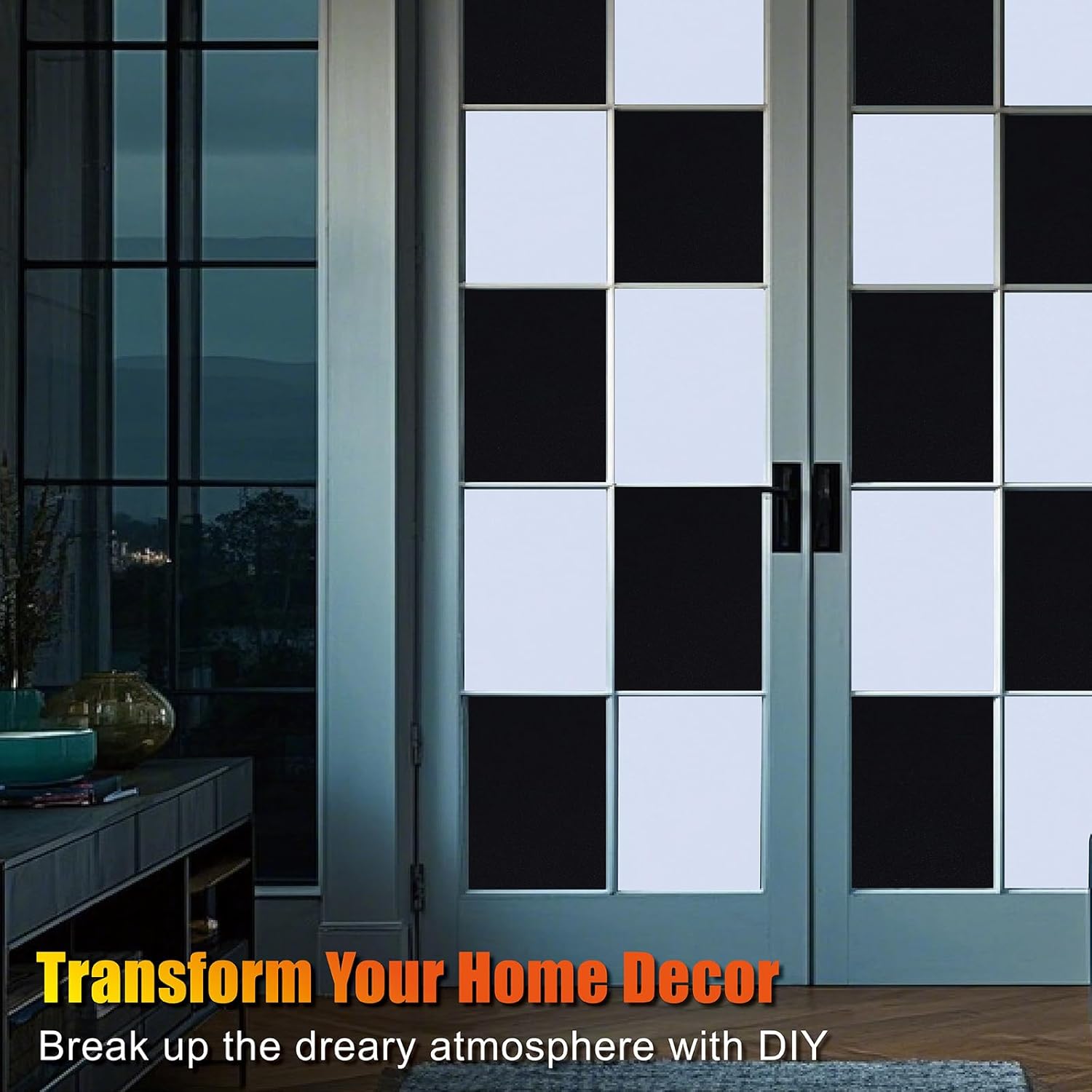 Blackout Window Privacy Film,Thickened Total Blackout Window Film, Sun Heat Blocking Privacy Cover for Glass, Removable Opaque Sun Blocking Heat Control Room Home Day Sleep Light Blocker White 60x10M