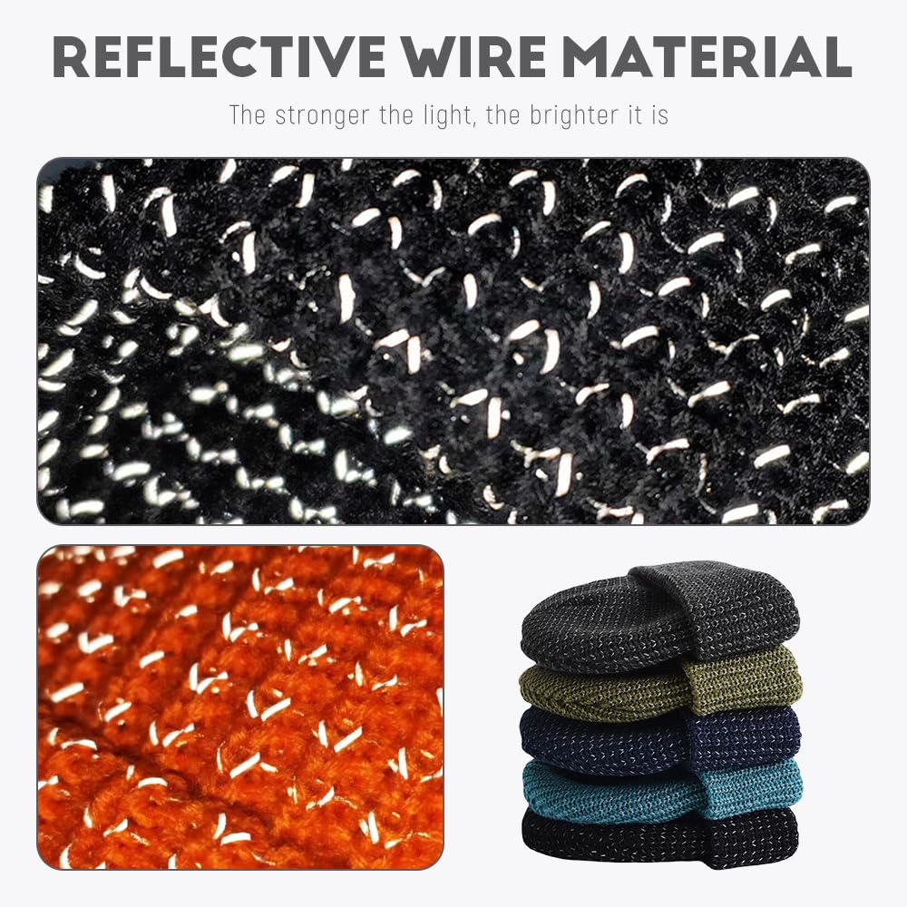 hoehew Weflexus Reflective Beanie 2025 New Flex Beanie 2.0 - Unisex, Winter Flex Beanie Reflektierende Warme Strickmütze