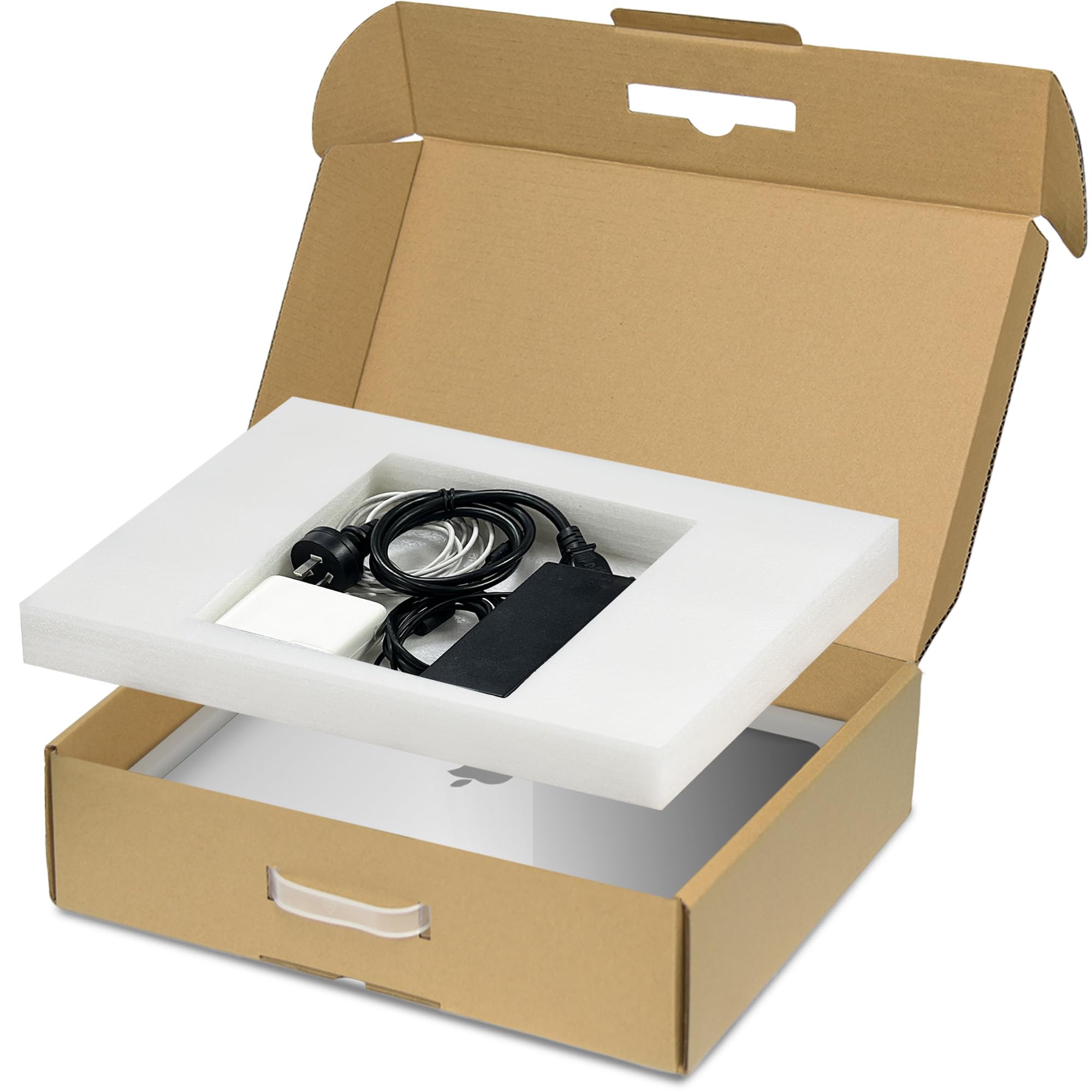 ALASHI Laptop Shipping Box with Protection Foam for up to 17.3 Inches Notebook, Cardboard Laptop Box, Secure Mailer Box, Brown