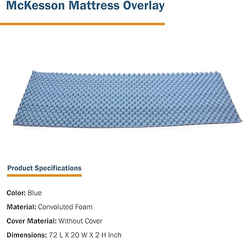 Miniatura 5 de McKesson Cubrecolchón – Almohadilla de espuma contorneada para el cuidado de decúbito para úlceras, úlceras, úlceras por presión, úlceras por
