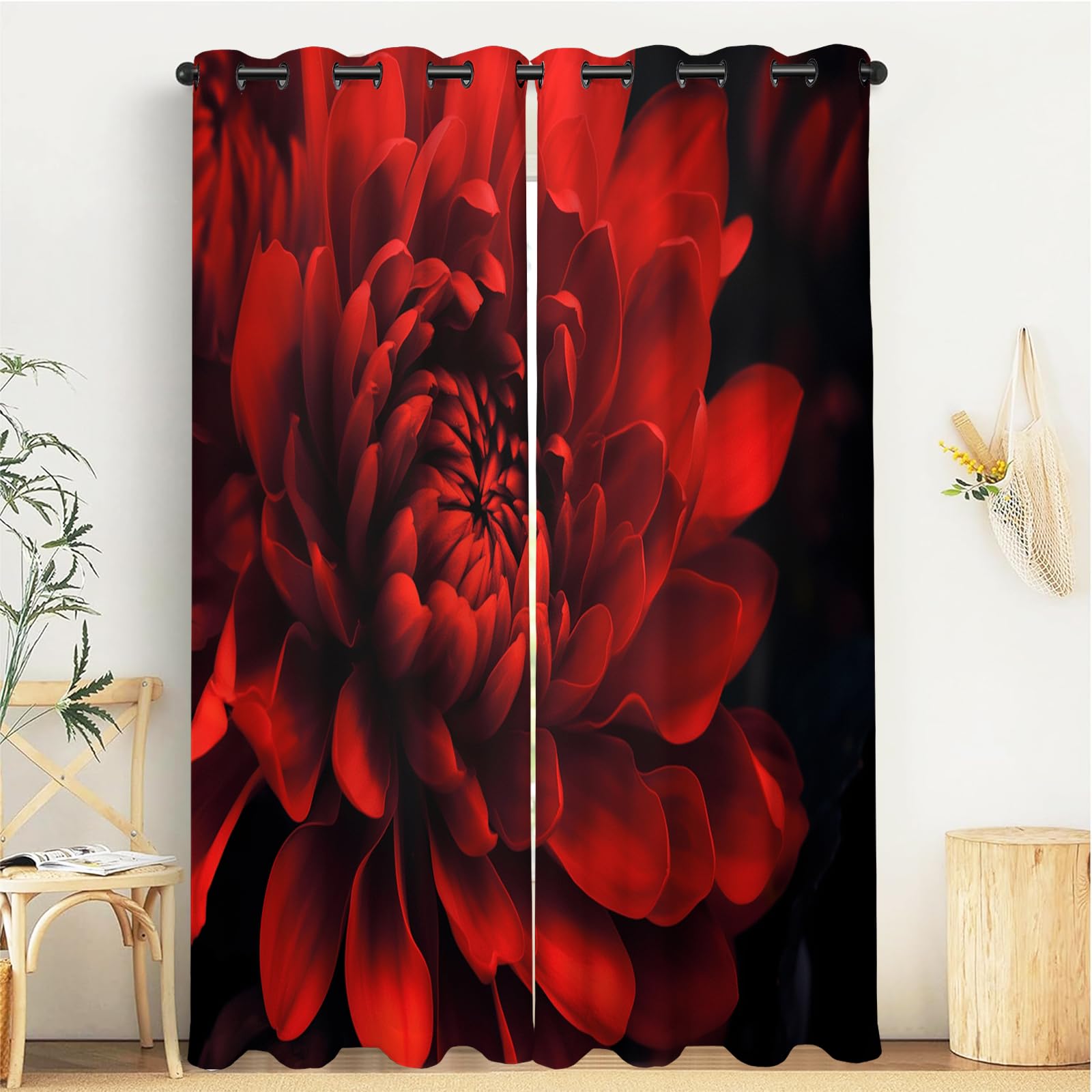 Rideau occultant 3D impression moderne haut de gamme polyester