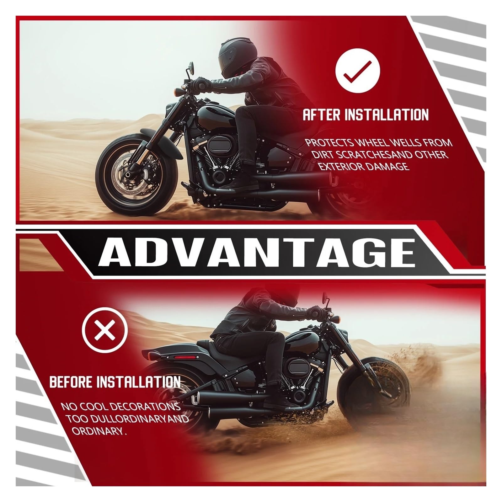 Parafango Anteriore Corto Per Moto Protezione Per Fuoristrada Nero Per Ha&rley Sportster XL 48 Forty Eight 2010-2017 componenti parafangos