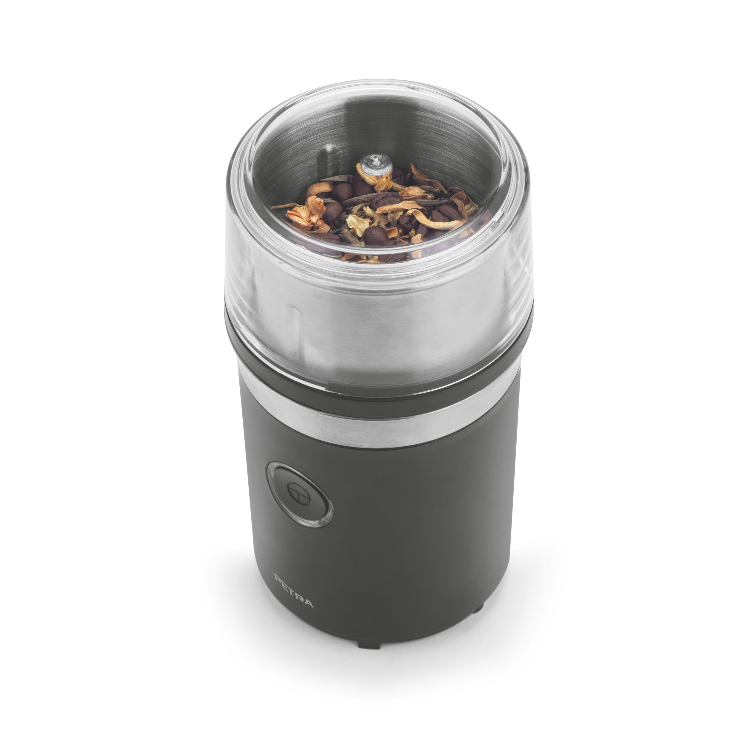 Petra Kaffeemühle Elektrisch 70g Kapazität, Elektrische Gewürzmühle & Kaffeemühle, Gewürzmühle Elektrisch für Kräuter & Gewürze, Kaffee Mühle mit Edelstahlmesser, 210W