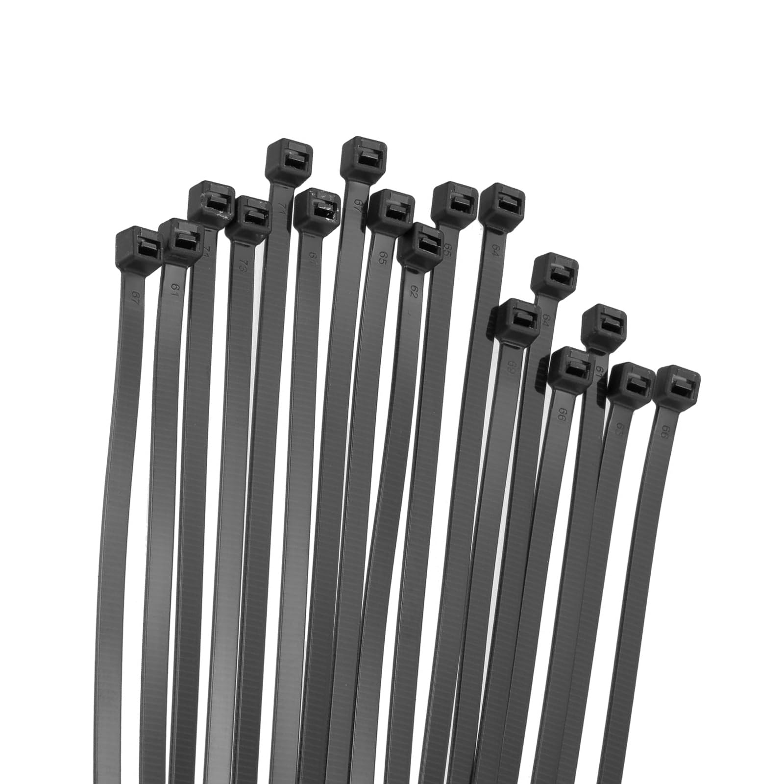 Unifizz 100PCS PCS Cable Zip Ties 250mm x 4.8mm Balck – Self-Locking Nylon Wire Ties with Tensile Strength for Indoor and Outdoor
