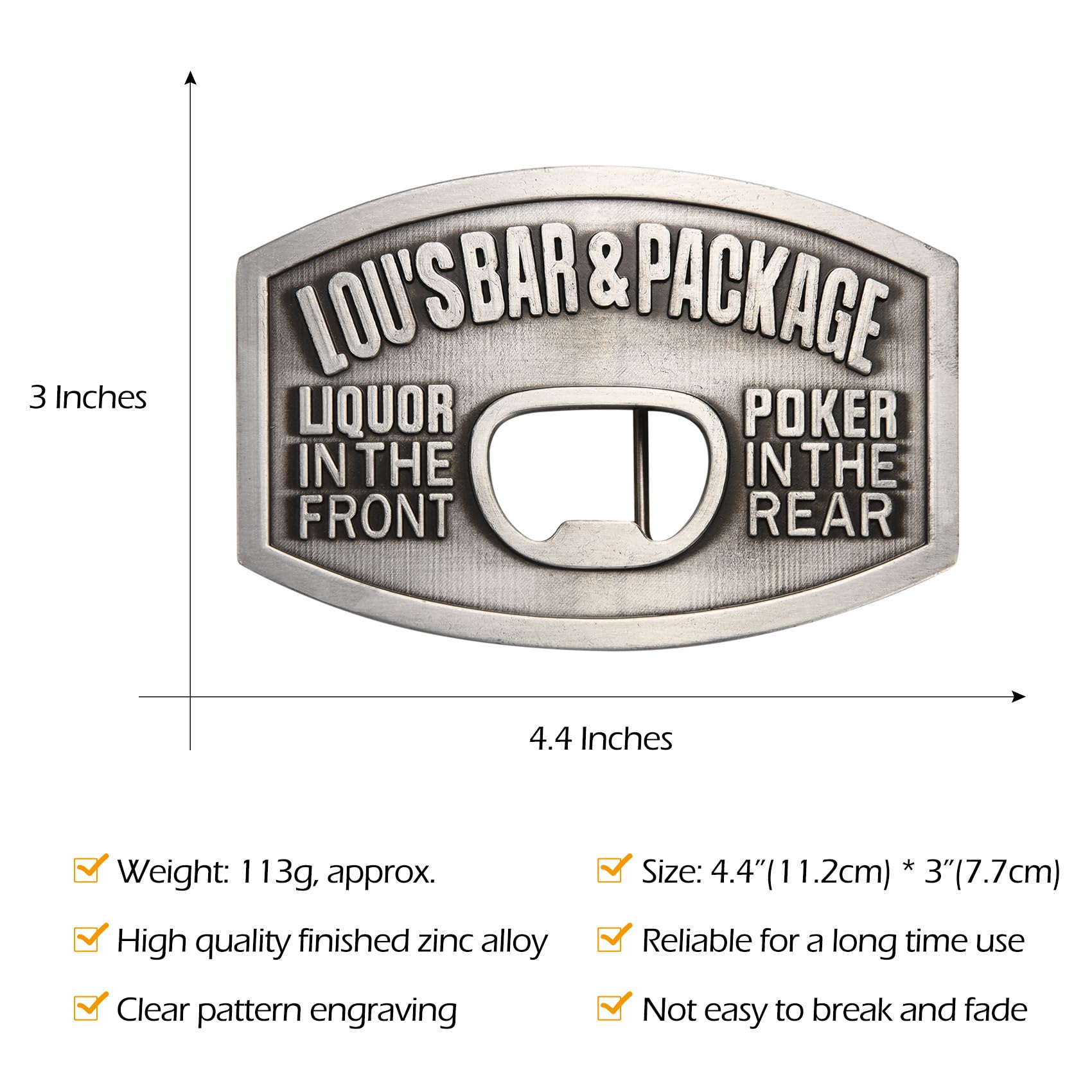 BBOTEN Beer Bottle Opener Belt Buckle, Western Belt Buckle for Men, Vintage Cowboy Bottle Opener Belt Buckle for Women