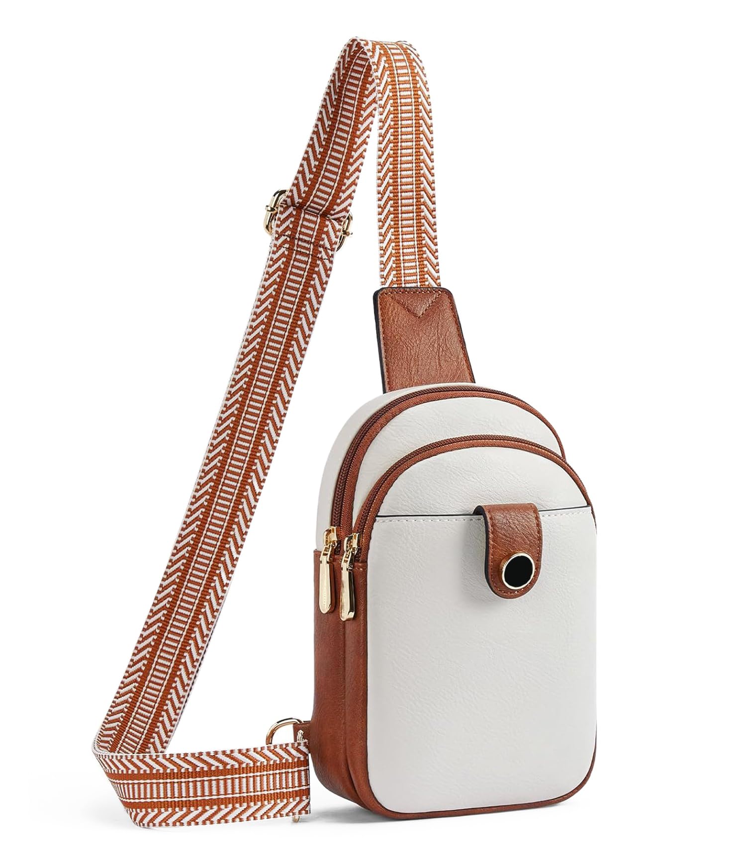 Stylish Sling Bags for Women, Girls, Ladies - Crossbody Faux Leather Chest Bag - Travel Shoulder Purse with Adjustable Strap (White)-image-31