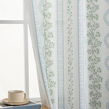 Lino Rosa New Floral Boho Curtains