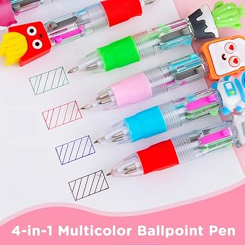 30 PCS Mini Multicolor Pens, 4-in-1 Multicolor Ballpoint Pen, Cute Pens Bulk for Kids Birthdays and Children's Parties, Delightful Multi Color Pen Gifts