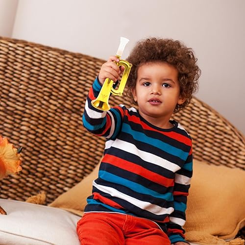 Miniatura 5 de Toyvian Trompeta para niños, juguete de trompeta para niños, 14 piezas, trompeta de plástico, instrumento de trompeta para niños, creadores de