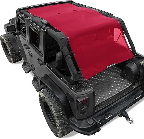 Miniatura 15 de Shadeidea JK - Funda para techo de malla suave compatible con Jeep Wrangler JKU (2007-2018) - Bloqueador UV contra el ruido del viento - Garantía