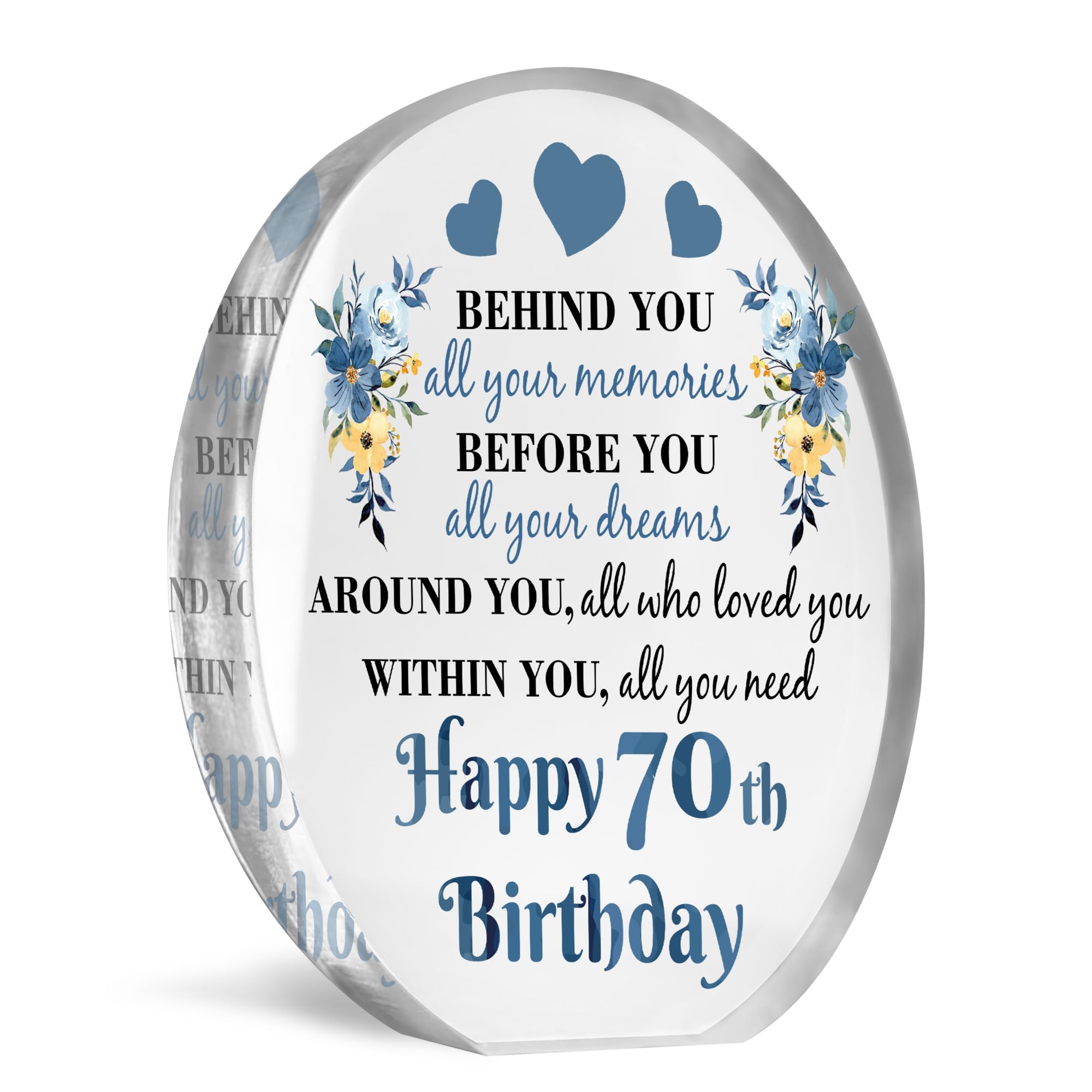 Red Ocean Novelty 70th Birthday Gifts For Dad Grandad Uncle Brother Inspirational Plaque Gift for Him Brother 70th Birthday Presents Birthday Gifts for 70th Dad Gift Son Gift Grandad Gift