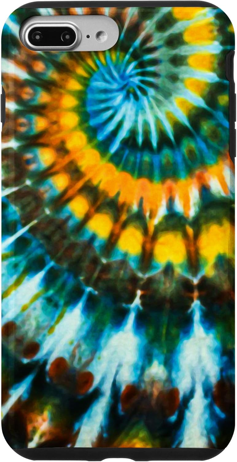 iPhone 7 Plus/8 Plus Colorful Tie Dye Spiral Swirl Abstract Hippie for Men Women Case