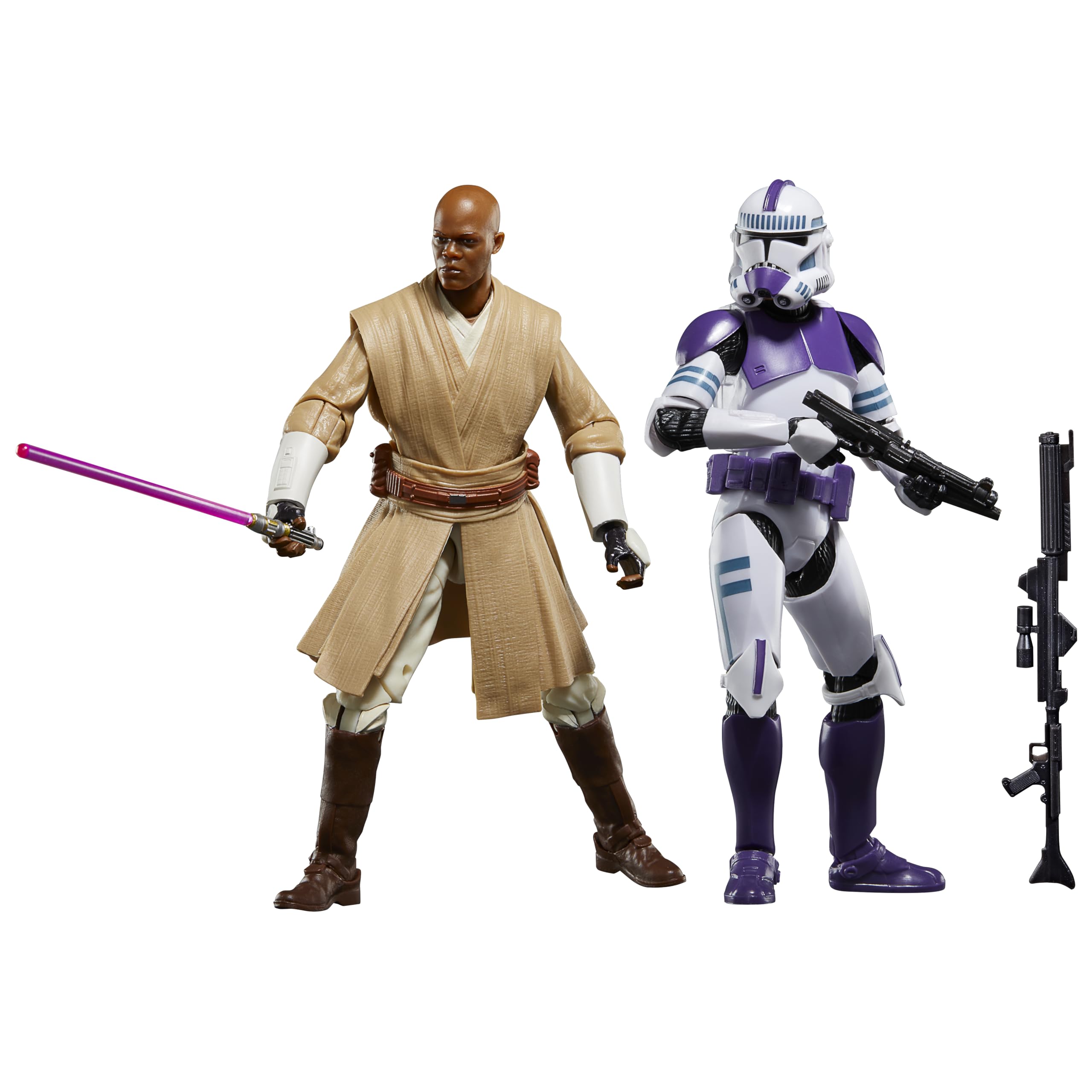 STAR WARS The Black Series Mace Windu y 187th Legion Clone Trooper figura de acción a escala de 6 pulgadas, juego de clones de la república (G0212)