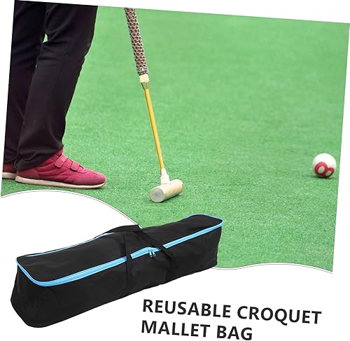 Miniatura 5 de Bolsa de almacenamiento para palitos de croquet, organizador de mazos con diseño de correa para un fácil transporte y protección contra vibraciones,