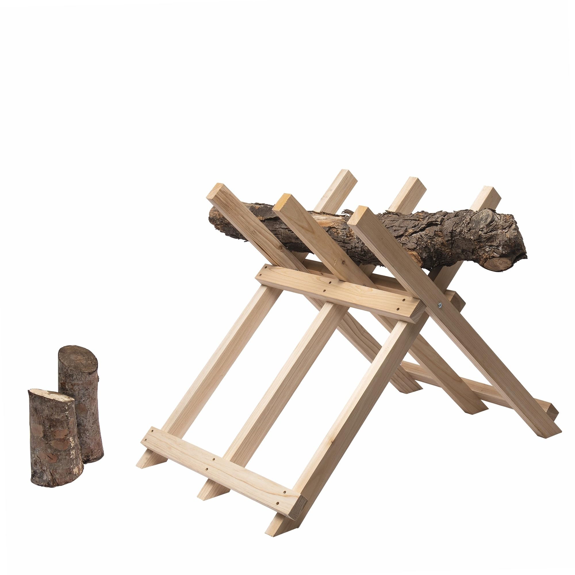 Chevalet en Bois WERKAPRO à 3 Supports pour sciage de bûches