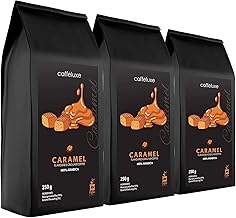 Caffeluxe Flavoured Ground Coffee - Caramel 3 Pack (250g Per Bag)
