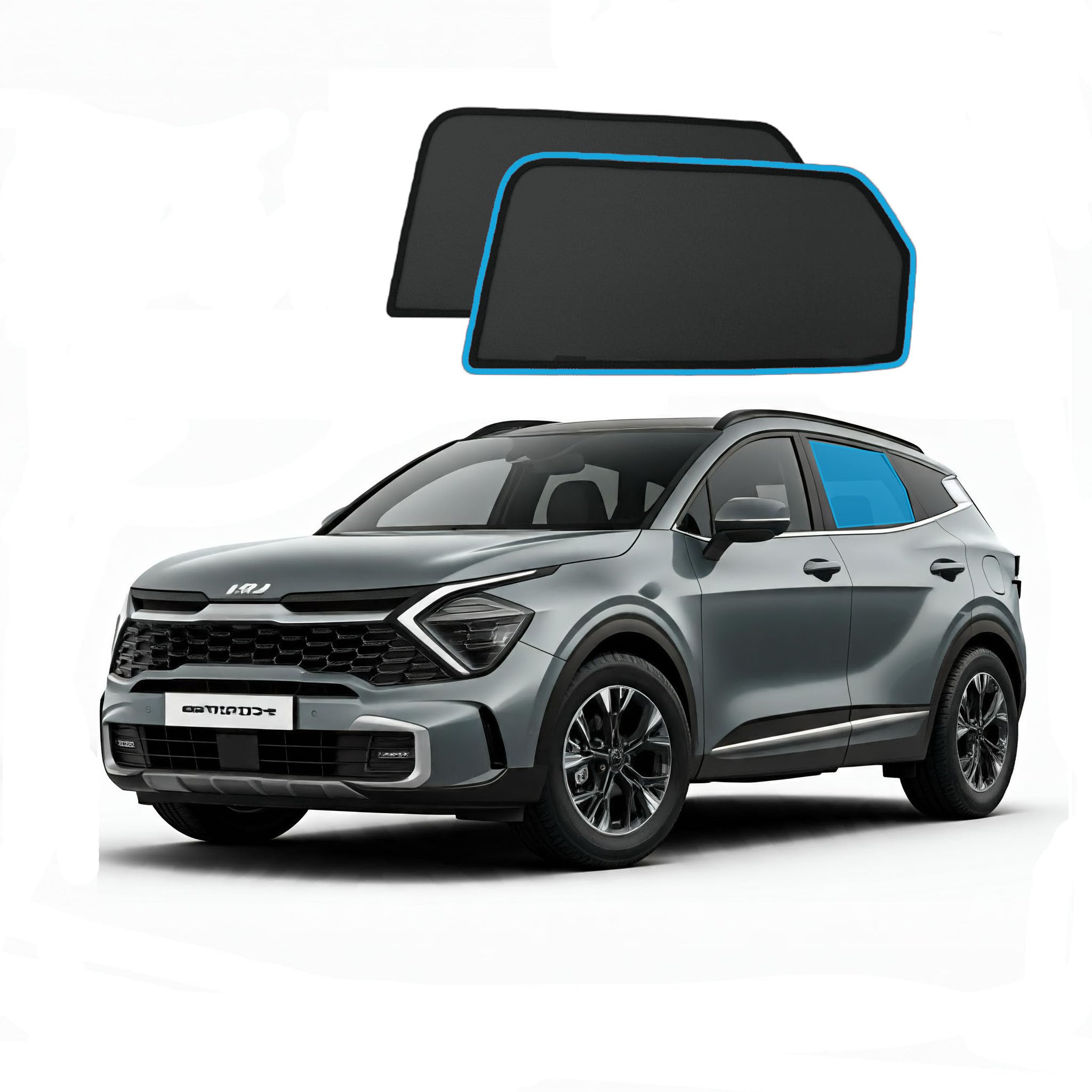 Pare-Soleil Fenêtre Latérale Voiture Pour Kia Sportage 2021-2024 - Anti-UV & Insectes - Installation Magnétique - Protection Intimité & Chaleur