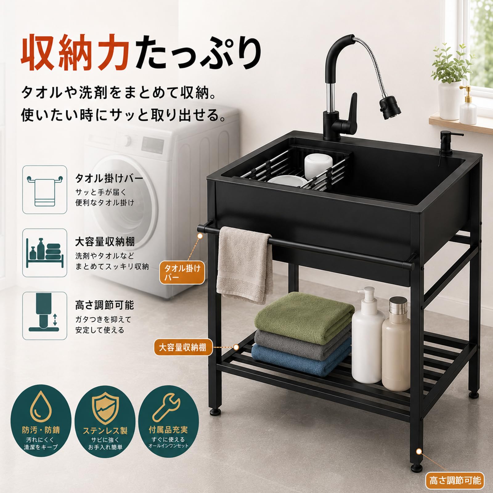 Amazon.co.jp: 流し台 ステンレス製 シンク ガーデンシンク 屋外 
