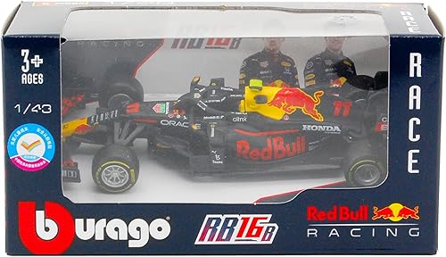 Miniatura 6 de Bburago Red Bull RB16B F1#11 Sergio Pérez 2021 1/43 Modelo de coche fundido a presión 38055