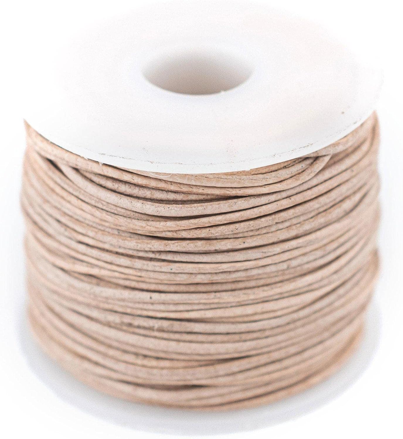 The Bead Chest 0.8mm Natural Round Leather Cord (75ft)