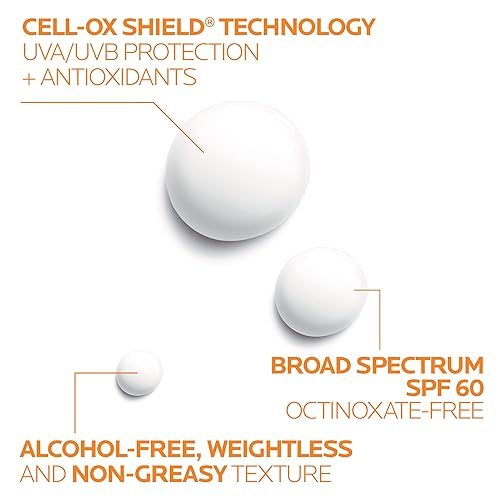 Miniatura 4 de La Roche-Posay Anthelios - Protector solar ultraligero para el cuerpo y la cara SPF 60 sin alcohol sin aceite resistente al agua protección solar