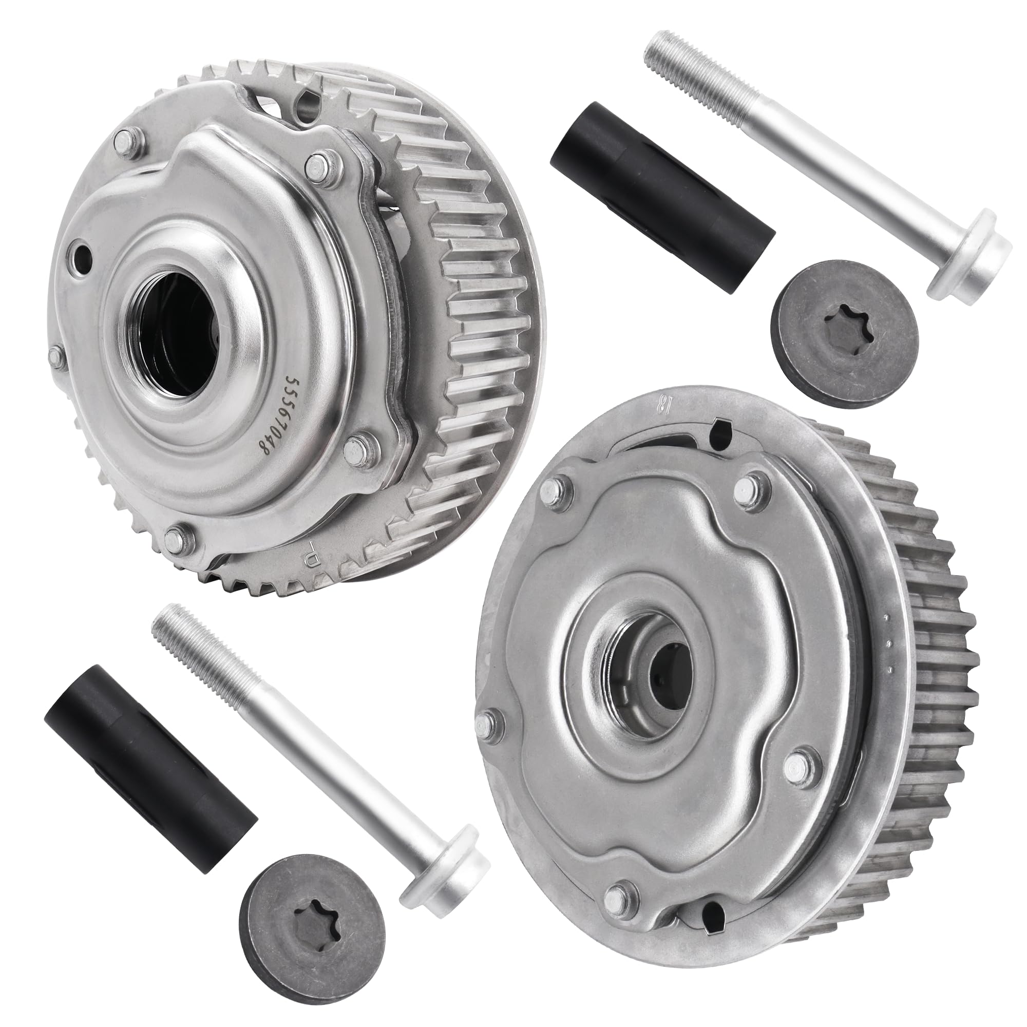 Photo 1 of HiSport 55567048 Engine Timing Camshaft Sprocket Cam Phaser VVT Gear with Bolts Intake & Exhaust - Compatible with Chevry Aveo Aveo5 Cruze Cruze Limited Sonic G3 1.6L 1.8L - Replace 55567049