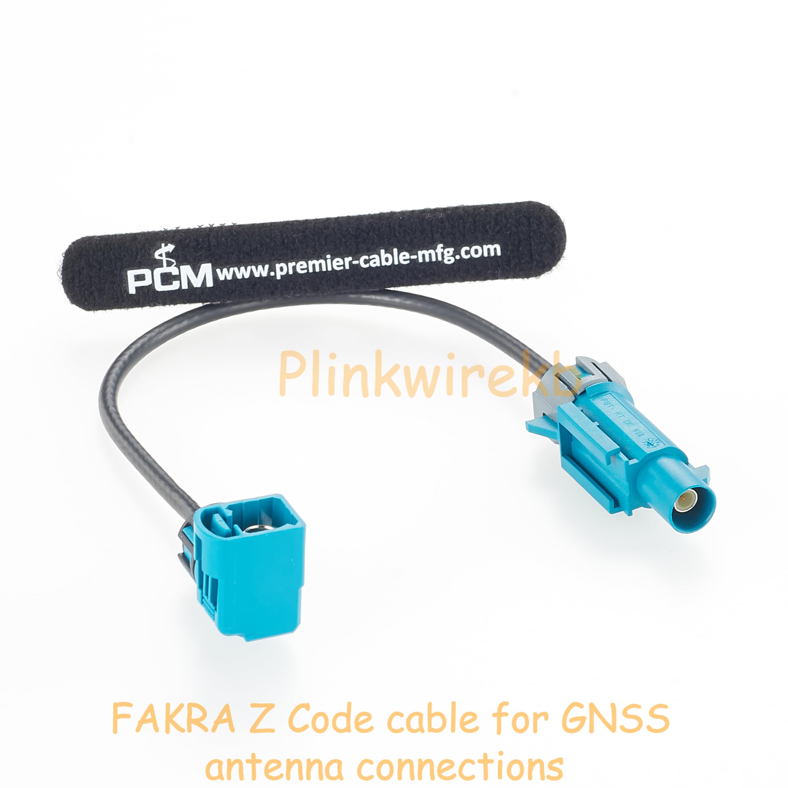 Fakra Câble coaxial coudé à 90° à gauche Code Z femelle vers mâle IP67 étanche 50 ohms Câble d'antenne RF automobile pour l'électronique du véhicule, connexion télématique GNSS CC jusqu'à 3 GHz 2 m