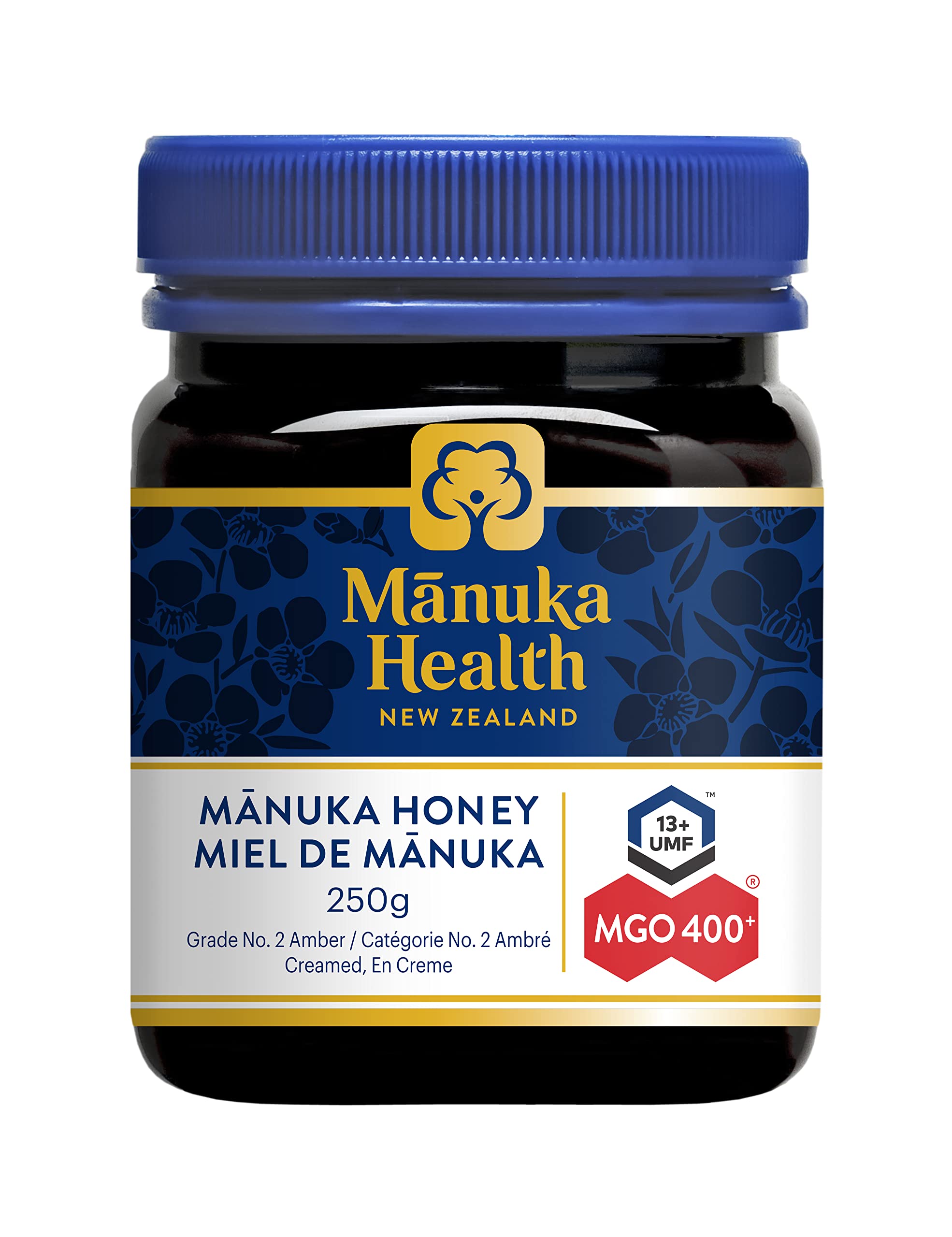 Premium Manuka Honey MGO 400+| Certified UMF 13+ Gold 250g | Pure Raw Manuka Honey by Manuka Health New Zealand | Unpasteurized & Non-GMO