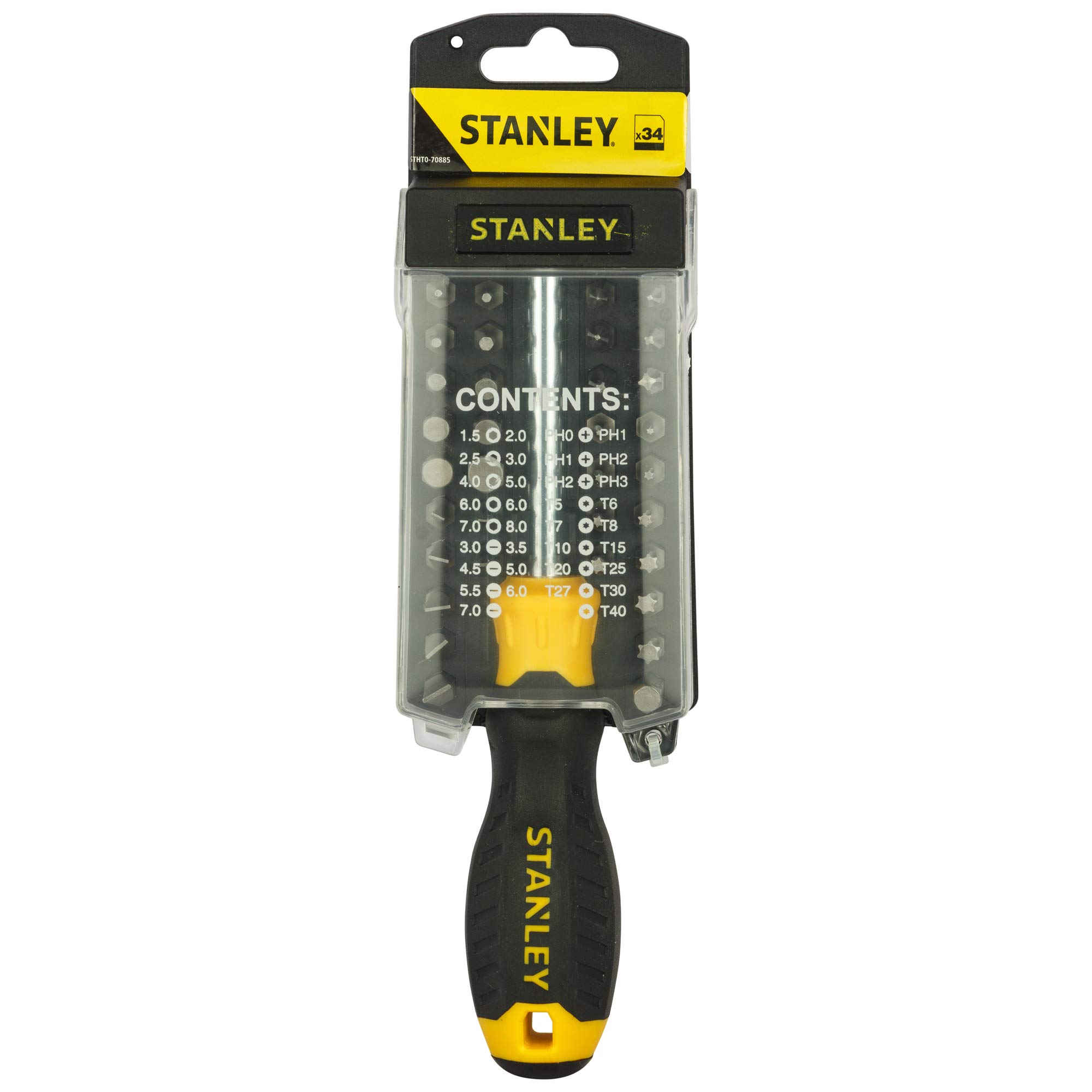 STANLEY 70-885 Screwdriver Set with 35 Bits (Yellow & Black) (B084ZGK2Q3) Amazon Price History, Amazon Price Tracker