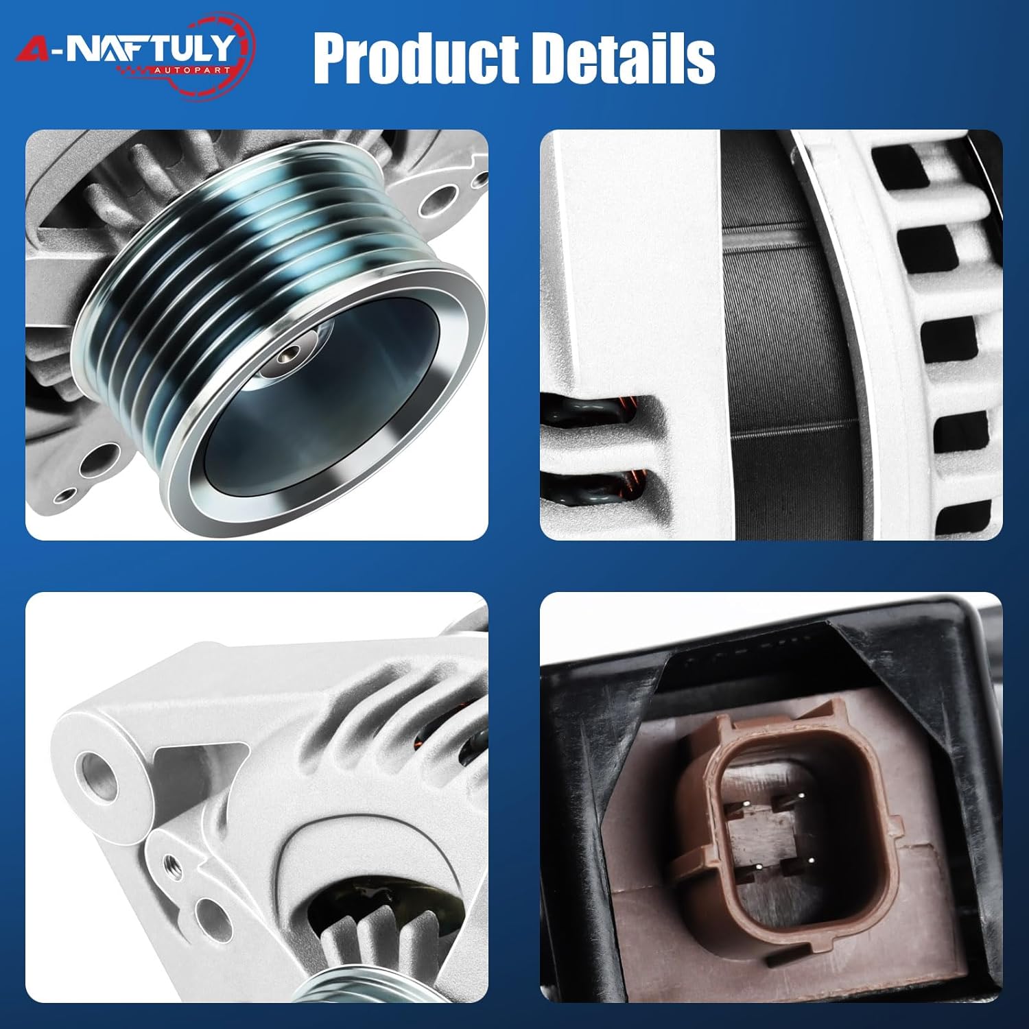 New Alternator Fits for 2008 2009 2010 2011 2012 Honda Accord 2.4L L4, 2009 2010 2011 2012 2013 2014 Acura TSX, Replace 11390N, 1042105890, 12870, 130Amp, IF, 7-Groove, CW, 2.4L