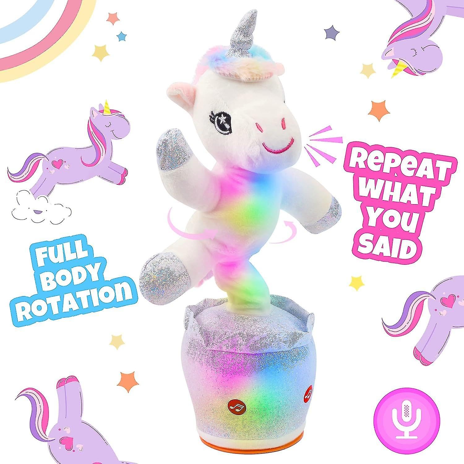 SHINETOY ENTERTAIN KIDS Tiktok Dancing Unicorn Cactus Plush Toy Usb Charging,Sing 120Pcs Songs,Recording,Repeats What You Say And Emit Colored Lights,Gift (B0CZ9HB1D6) Amazon Price History, Amazon Price Tracker