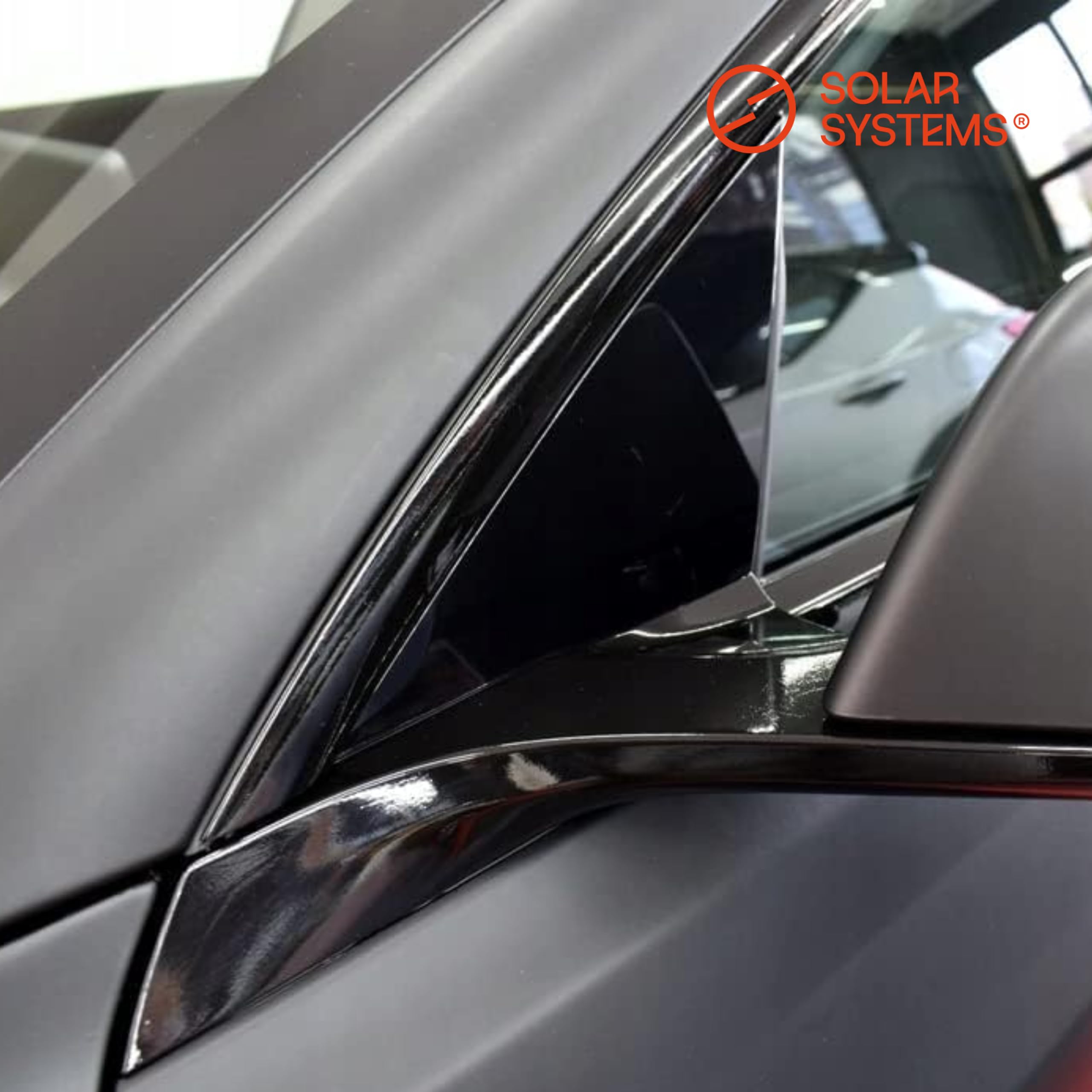 Solar Systems WRAP 2080 Pellicola autoadesiva per auto - nastro decromante + spatola e coltello - tuning - pellicola auto nera lucida 5cm x 10m