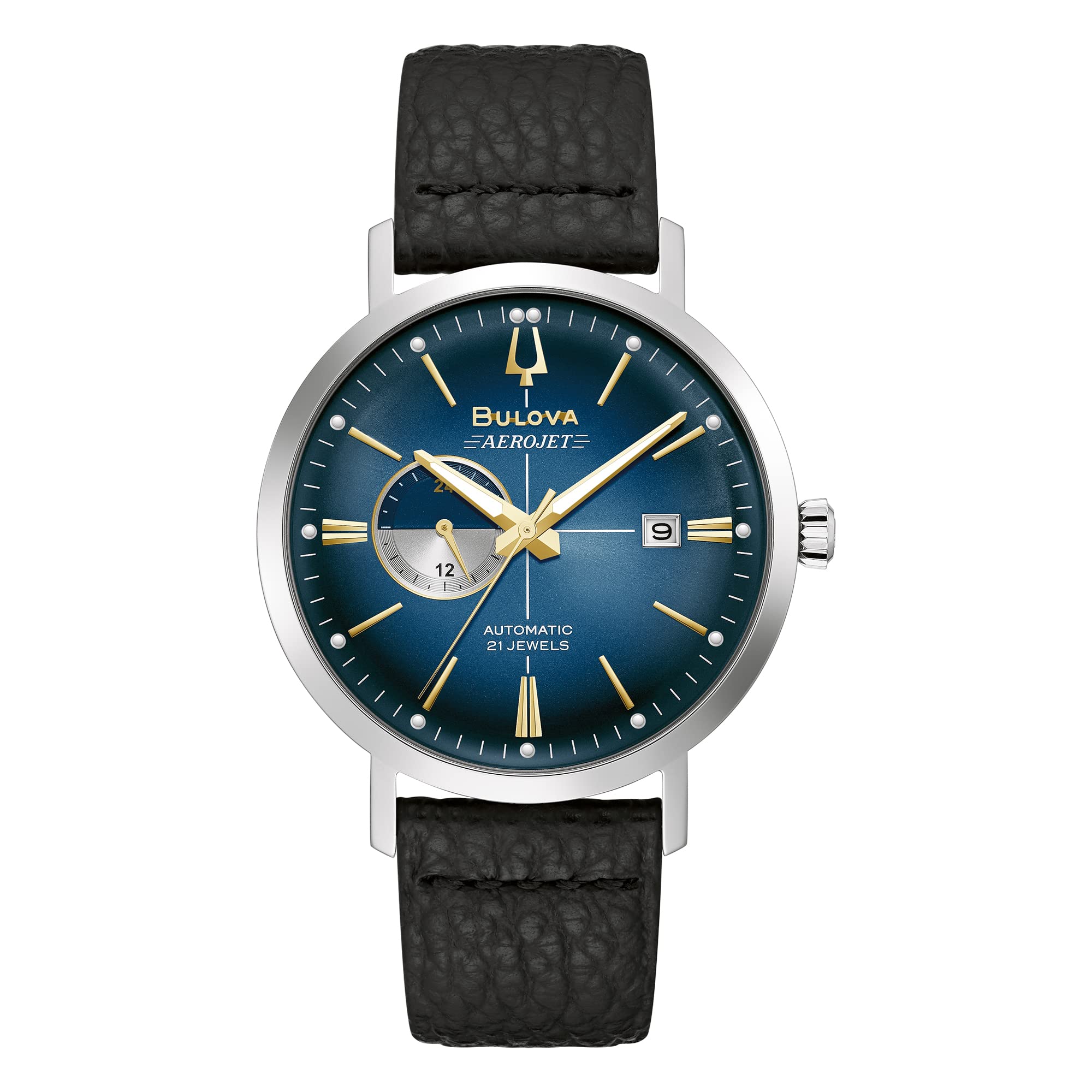 Bulova Men's Digital Automatic Watch with Leather Strap 96B374