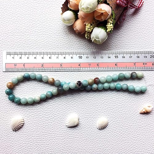 Miniatura 29 de Cuentas de piedra para hacer joyas, piedras preciosas naturales redondas sueltas espaciadoras para pulseras, collares y aretes, Piedra Kit
