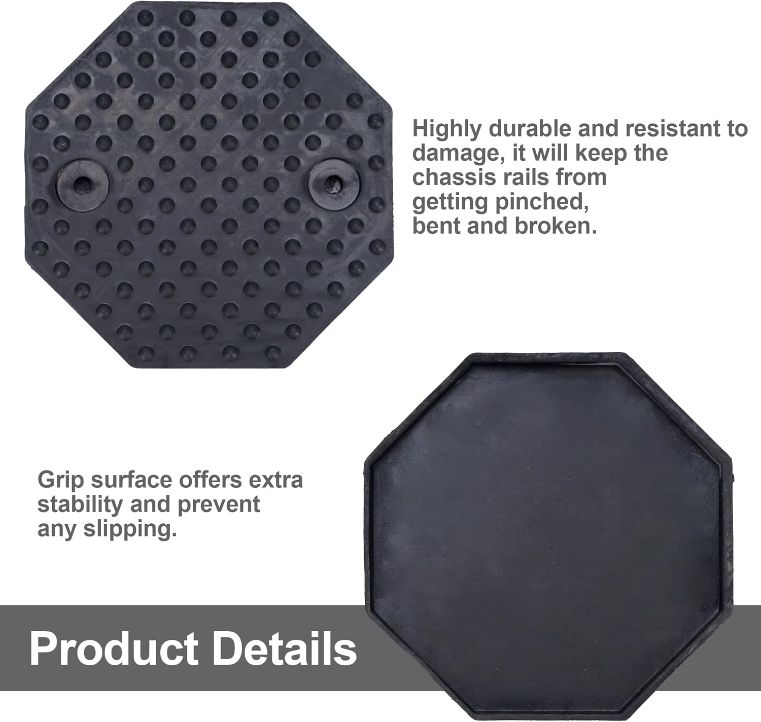 4 Pack Auto Lift Pads, Rubber Car Lifting Pads, Arm Pads Heavy Duty Automotive Hoist Accessories fit for Auto Truck Hoist, Floor Jack Pad(130x14mm)