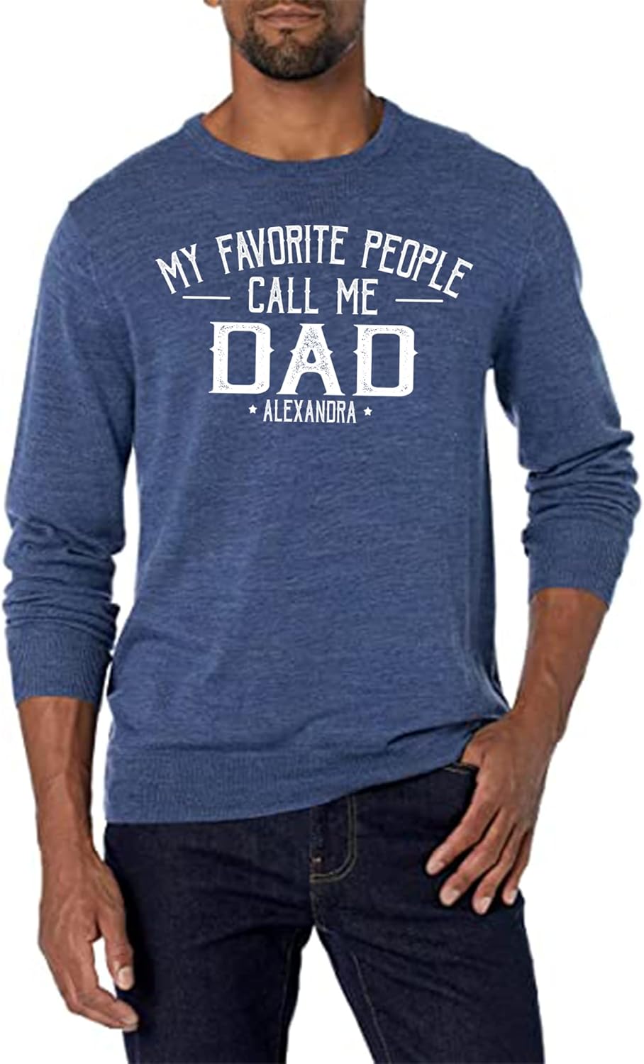 NAZENTI Personalized Dad Shirt, Custom Daddy Shirts for Men, Favorite People Call Me Grandpa T-Shirt, Gifts for Father Day - Image 3