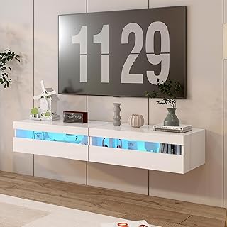 Floating TV Stand with LED Light