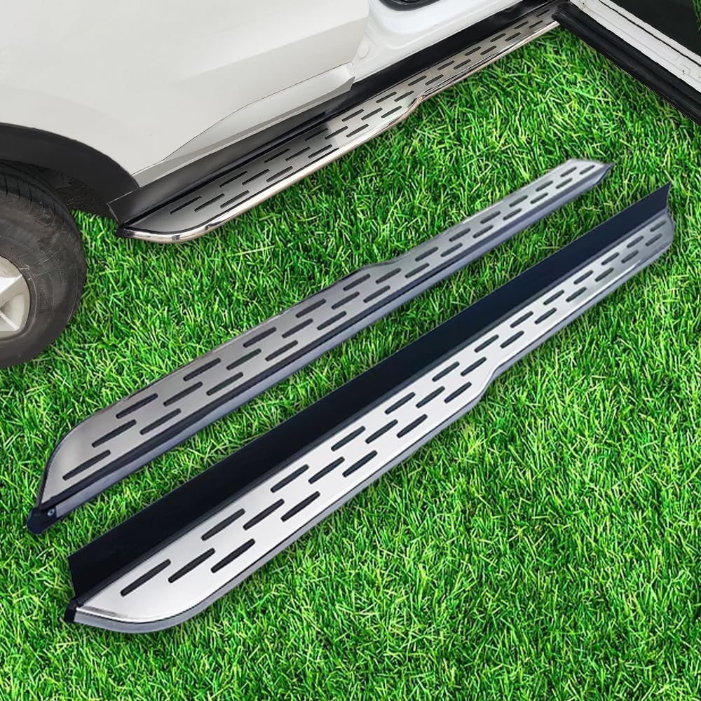 Running Boards for Mitsubishi Outlander 2022-2025 | 2PCs Aluminum Side Steps with Black Anti-Slip Rubber Texture | No Drill Bolt-On Kit | Car Accessories Silver (1 Set) (LZY)