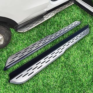 Running Boards for DS 7 DS7 Crossover 2018-2025 | 2PCs Aluminum Side Steps with Black Anti-Slip Rubber Texture | No Drill Bolt-On Kit | Car Accessories Silver (1 Set) (LZY)
