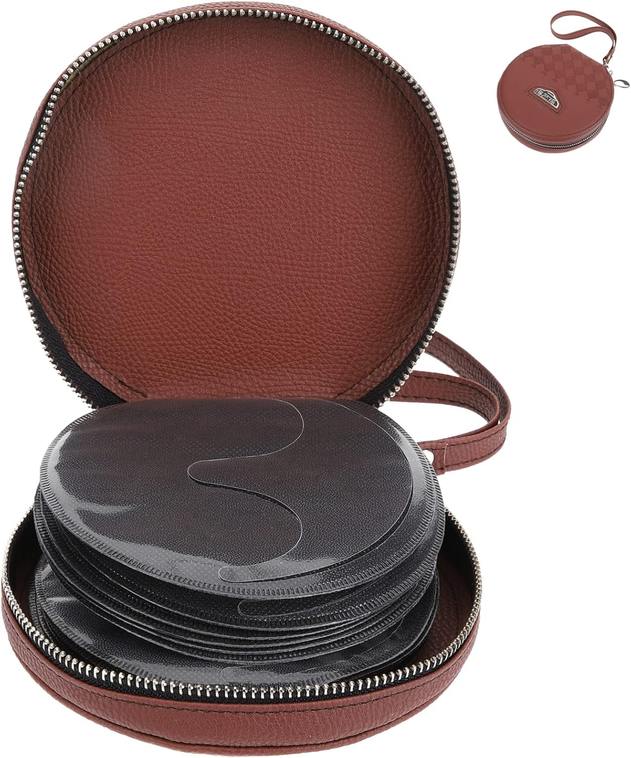 FAVOMOTO Cd Case Holder DVD Booklet Large Capacity Leather