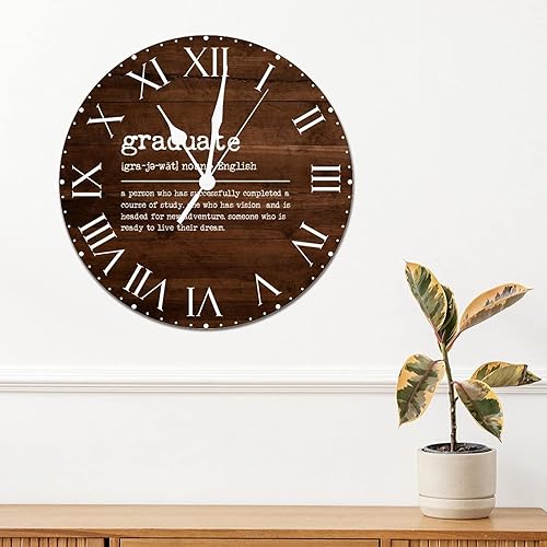Miniatura 89 de ArogGeld Definición de recursos humanos, reloj de PVC, frases motivacionales, sin marco, números romanos, significado de 12 pulgadas, silencioso